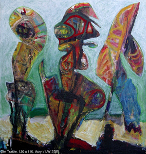 Der Traum, Acryl, 120x110, 2005