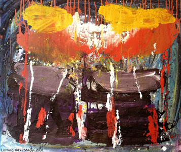 Lichtung, Acryl, 64x75, 2006